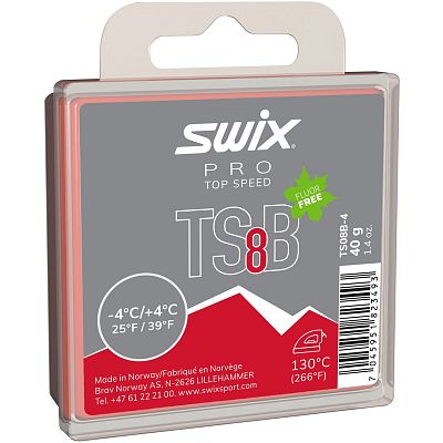 Превью  Парафин скольжения твердый SWIX TS8 Black 40 гр +4˚/-4˚С